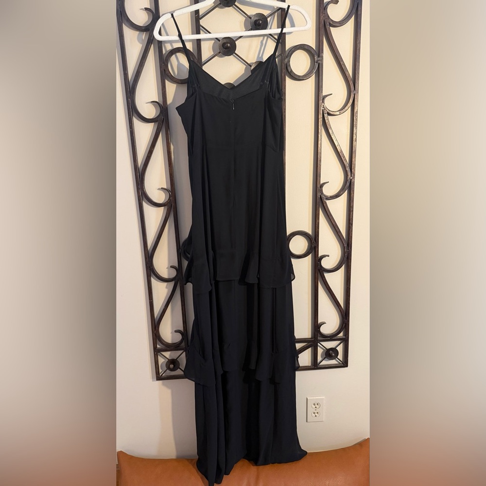 Lulu's Black Maxi Dress with Ruffle Detail - Picture 9 of 12